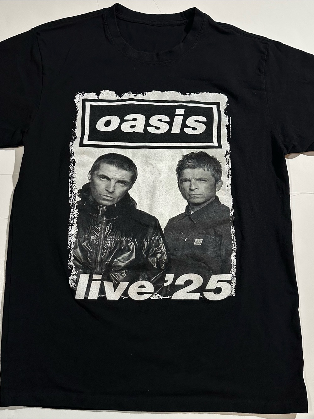 Oasis Black 'live '25' World Tour Los Angeles Show Rock Band Tee Size M No Tags